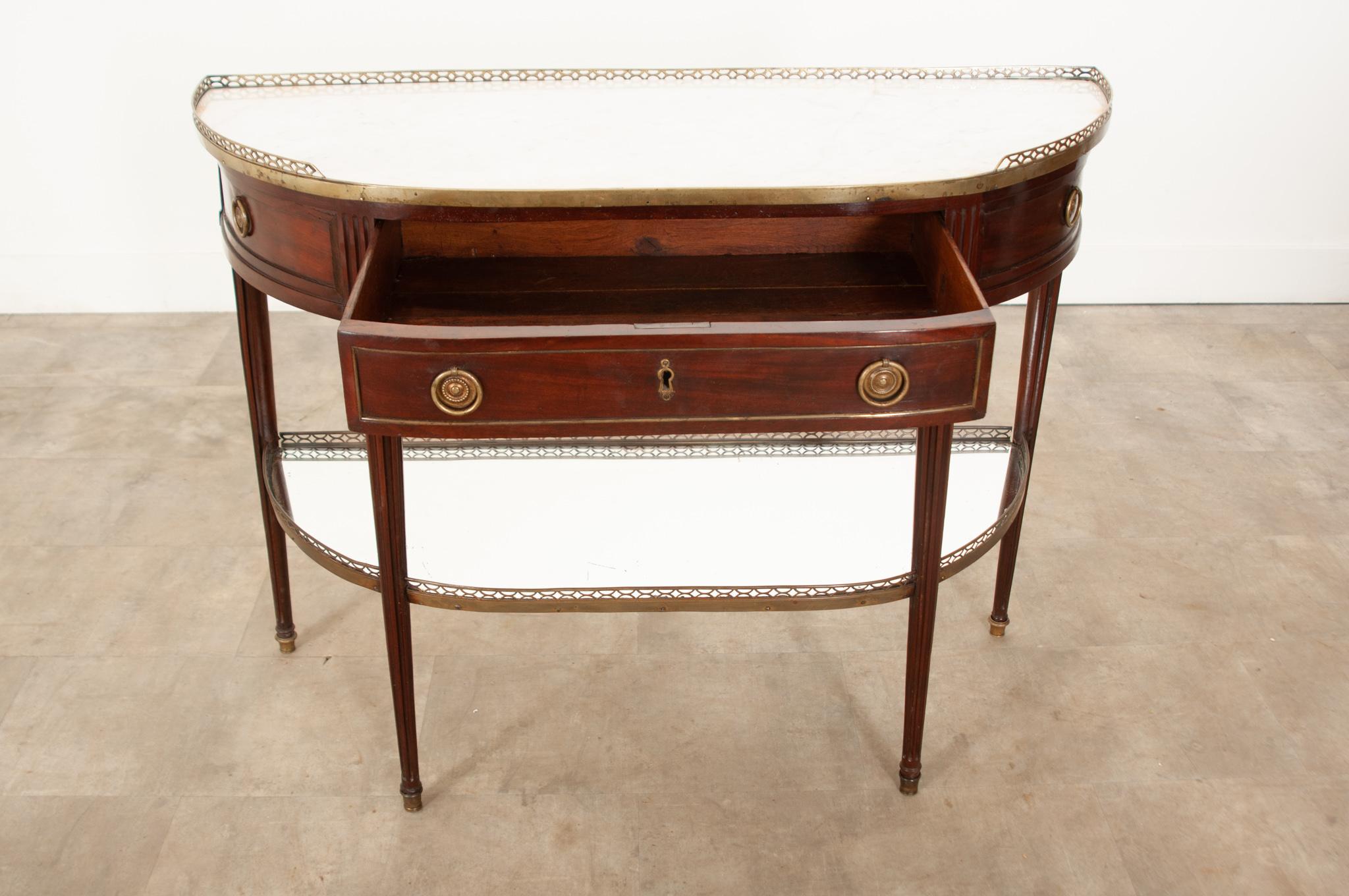 French Louis XVI Style Mahogany Console Table 8