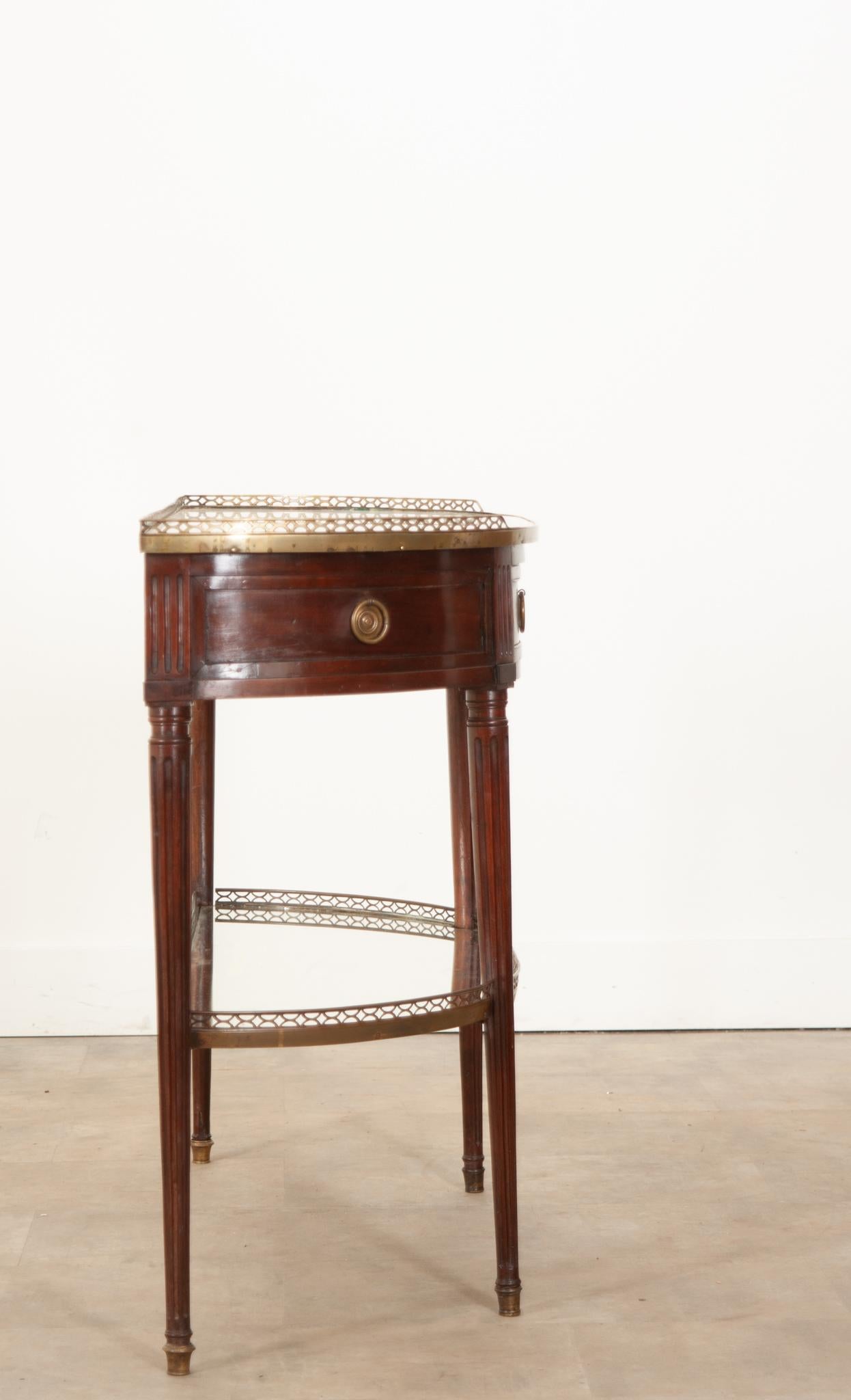 French Louis XVI Style Mahogany Console Table For Sale 11