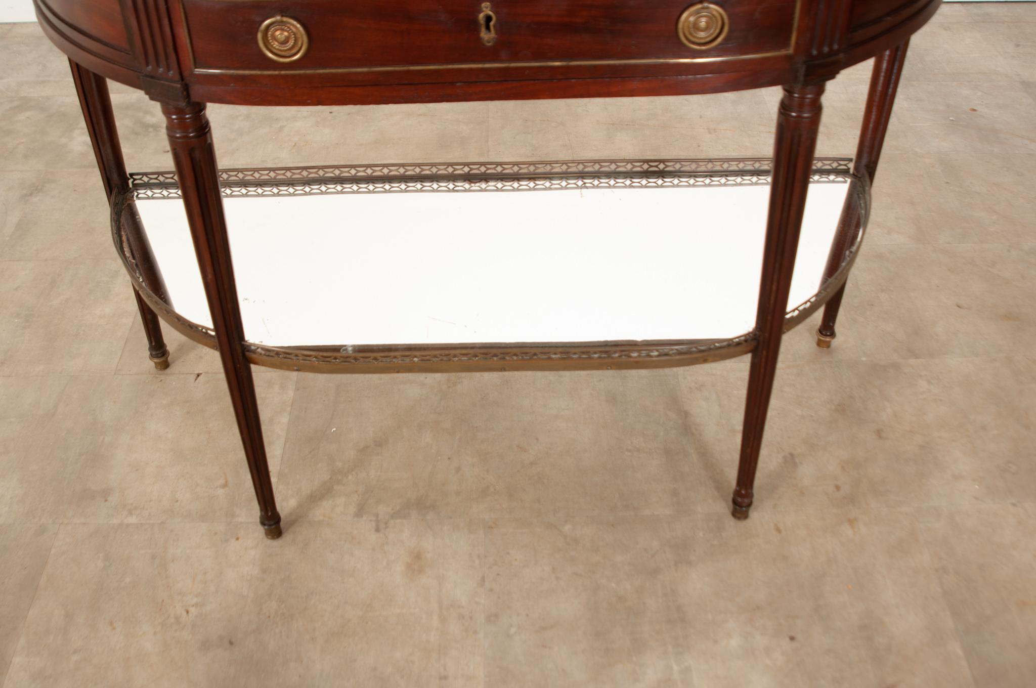 French Louis XVI Style Mahogany Console Table 3