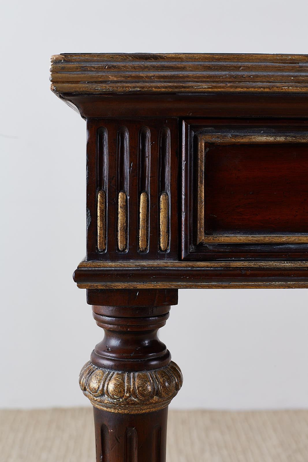 French Louis XVI Style Mahogany Desk by Maitland Smith 4