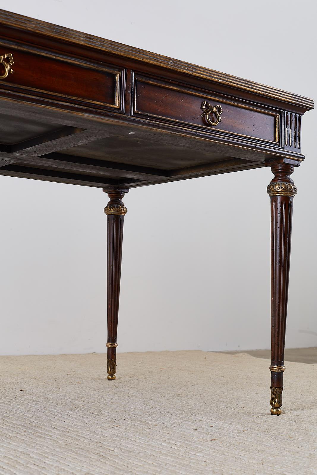 French Louis XVI Style Mahogany Desk by Maitland Smith 6