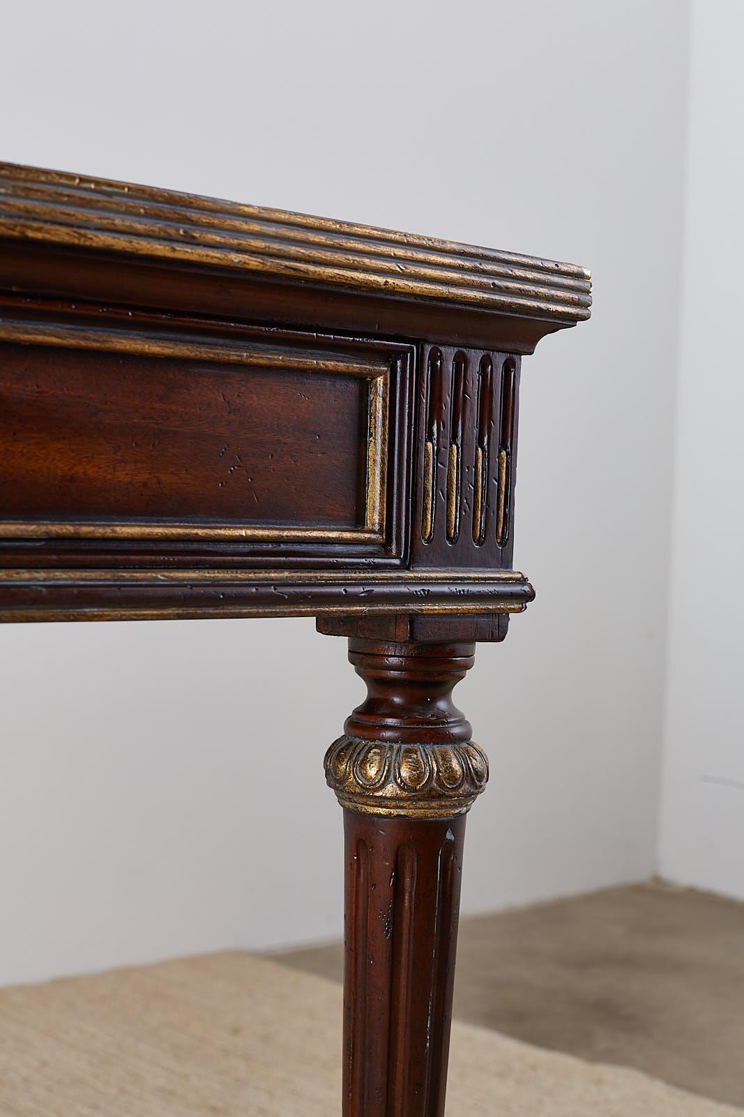 French Louis XVI Style Mahogany Desk by Maitland Smith 7