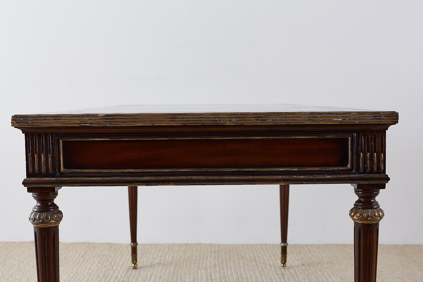 French Louis XVI Style Mahogany Desk by Maitland Smith 9