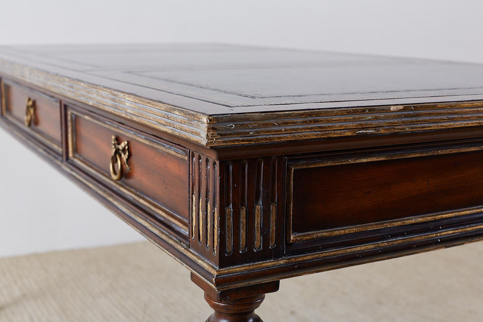 French Louis XVI Style Mahogany Desk by Maitland Smith 11
