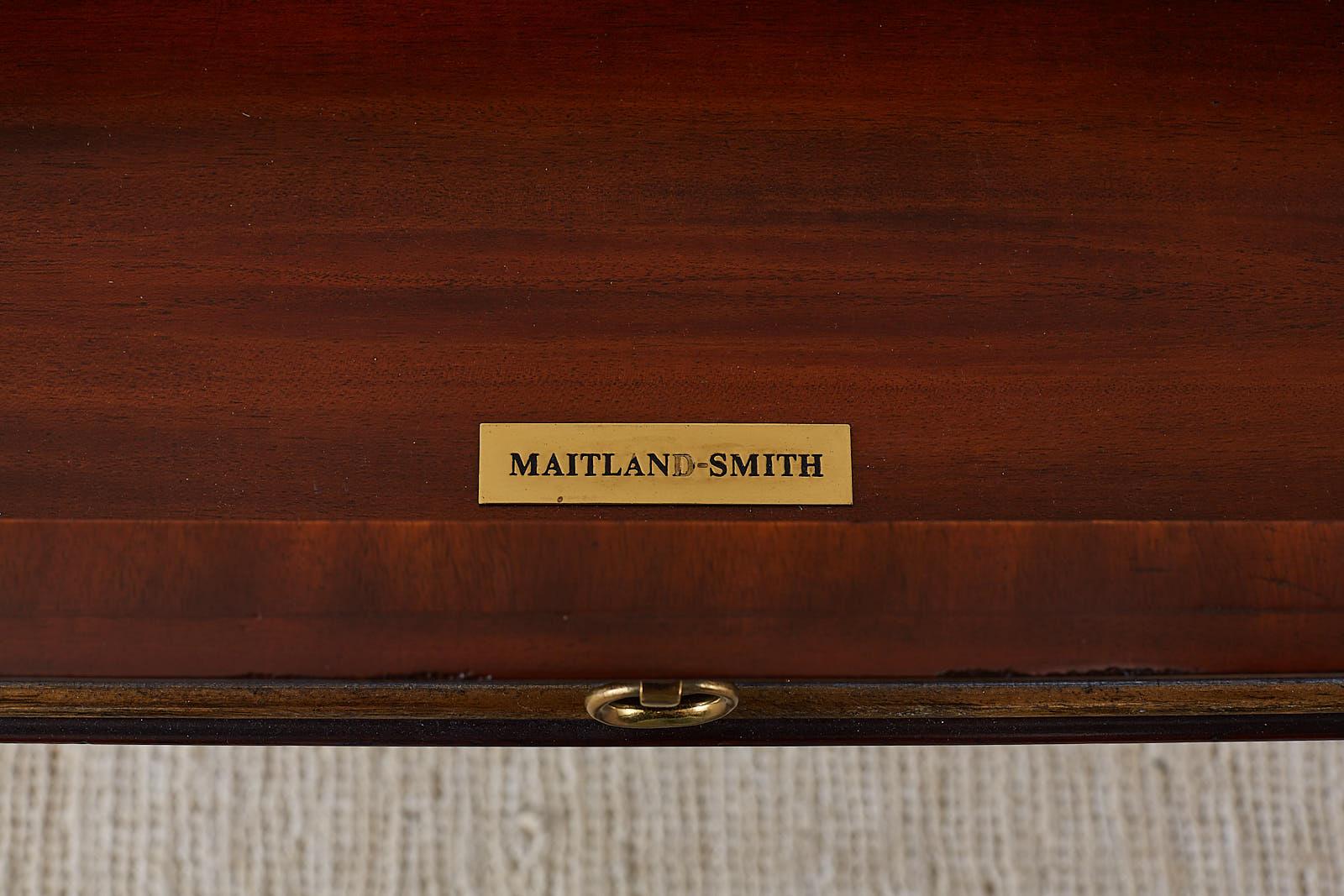 French Louis XVI Style Mahogany Desk by Maitland Smith In Good Condition In Rio Vista, CA