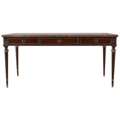 Vintage French Louis XVI Style Mahogany Desk by Maitland Smith