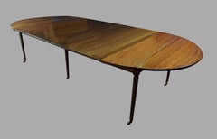 Antique French Louis XVI Style Mahogany Extension Dining Table with Four Leaves