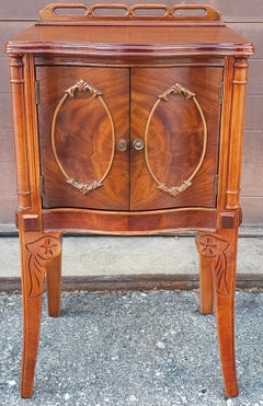 French Louis XVI Style Mahogany Galleried Side Cabinet