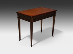 French Louis XVI Style, Mahogany, Green Felt, Game Table, France, 20th c.