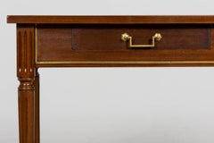 Mid-20th Century French Louis XVI Writing Desk in Mahogany & Leather