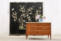 French Louis XVI Style Mahogany Marble Top Commode Dresser