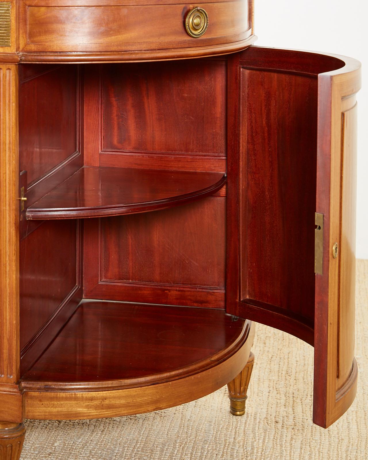 French Louis XVI Style Mahogany Marble-Top Sideboard Server 8
