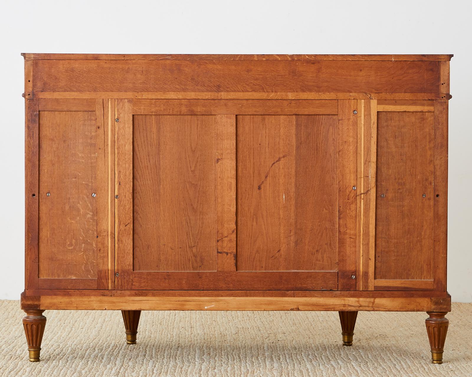 French Louis XVI Style Mahogany Marble-Top Sideboard Server 13