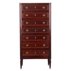 French Louis XVI Style Mahogany Semainier