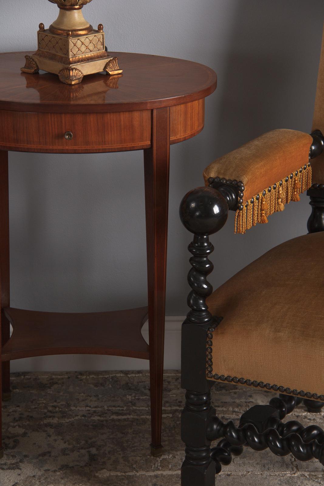 French Louis XVI Style Mahogany Side Table, Early 1900s 4