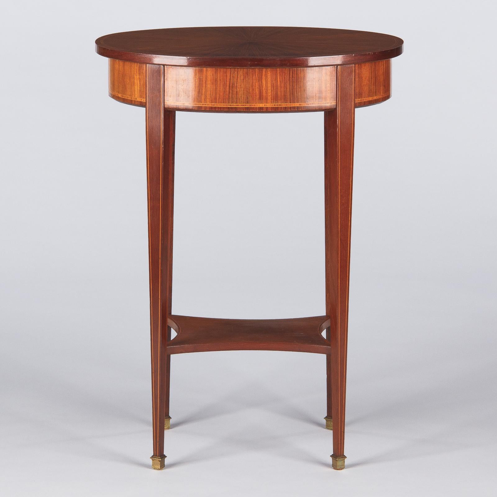 French Louis XVI Style Mahogany Side Table, Early 1900s 7