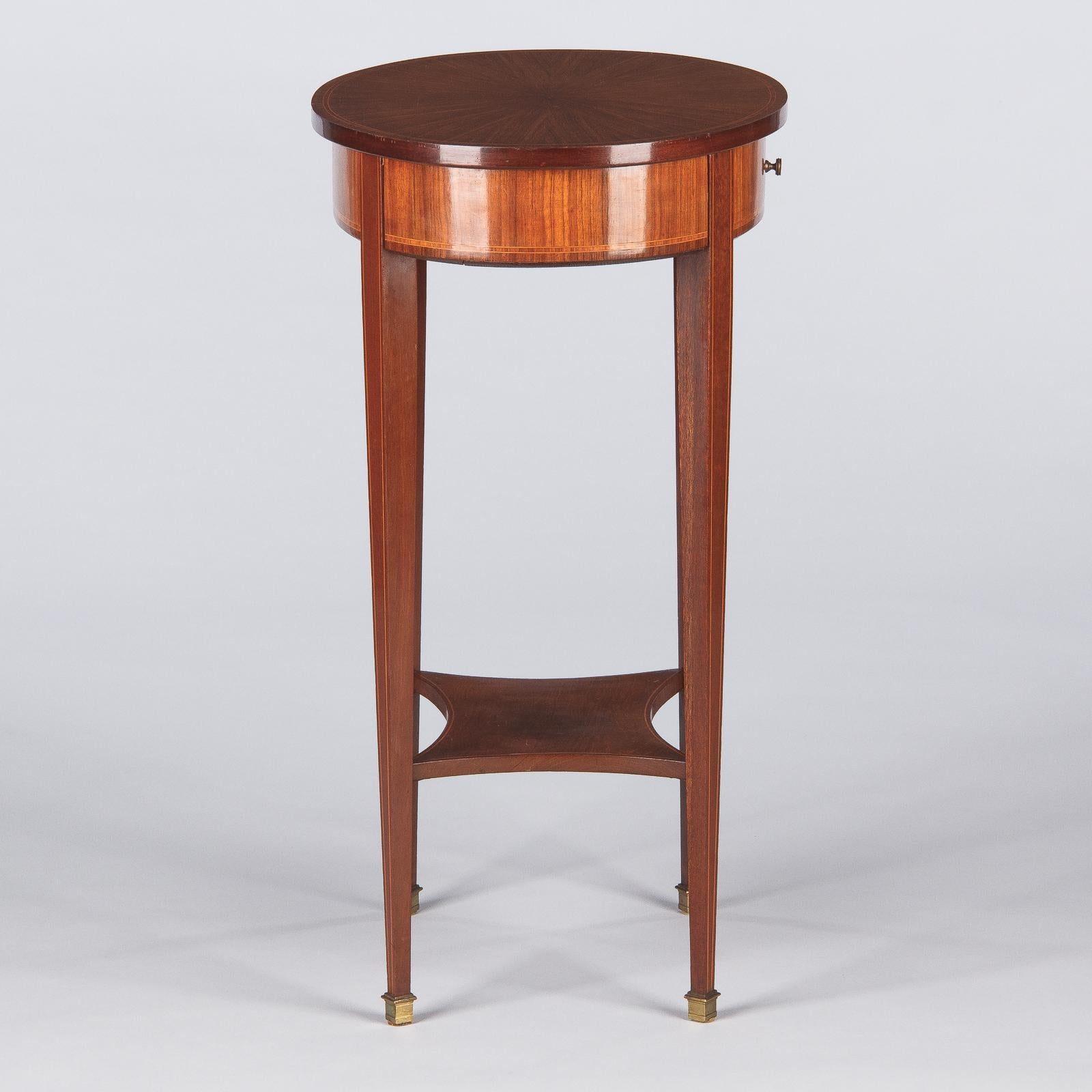 French Louis XVI Style Mahogany Side Table, Early 1900s 8