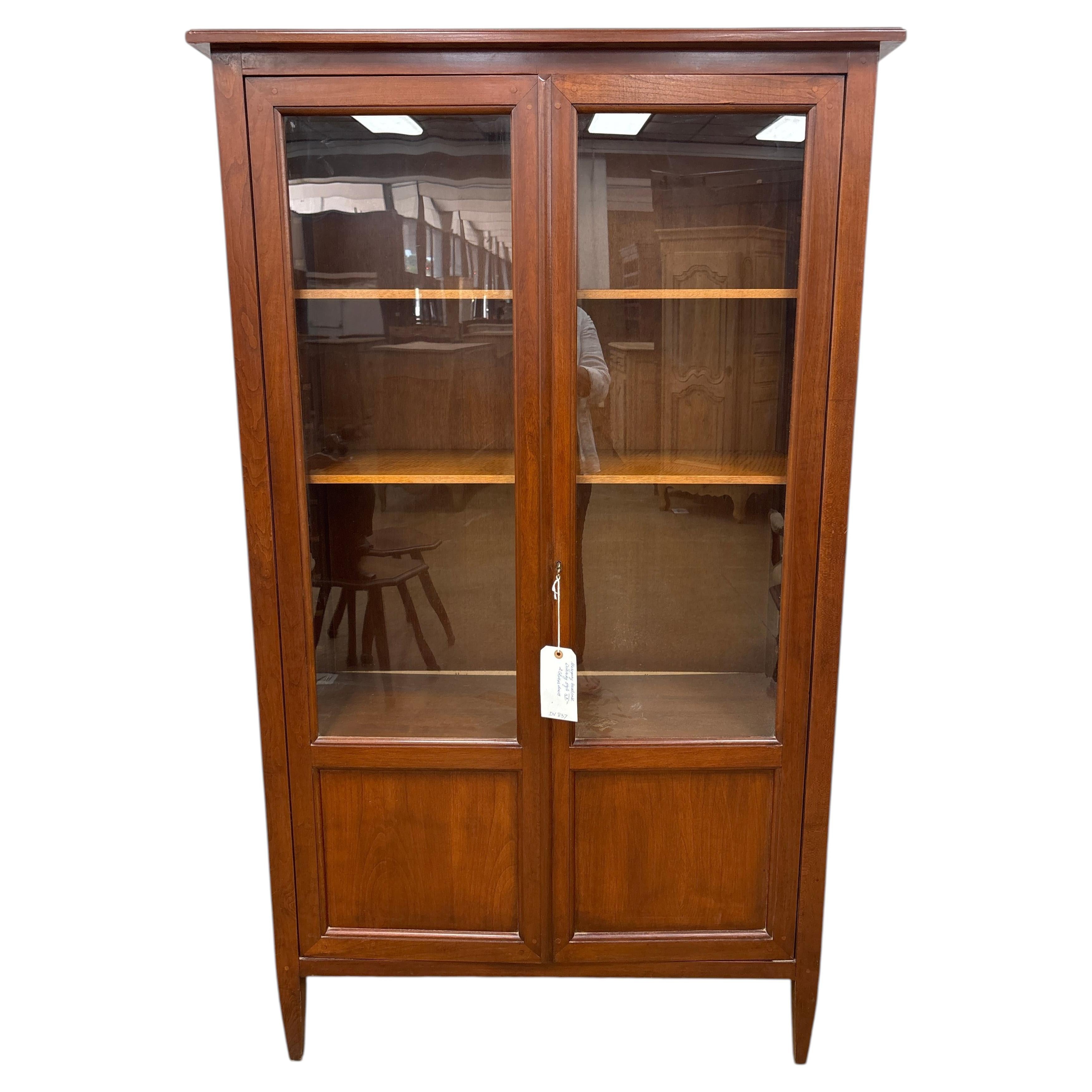French Louis XVI Style Mahogany Vitrine