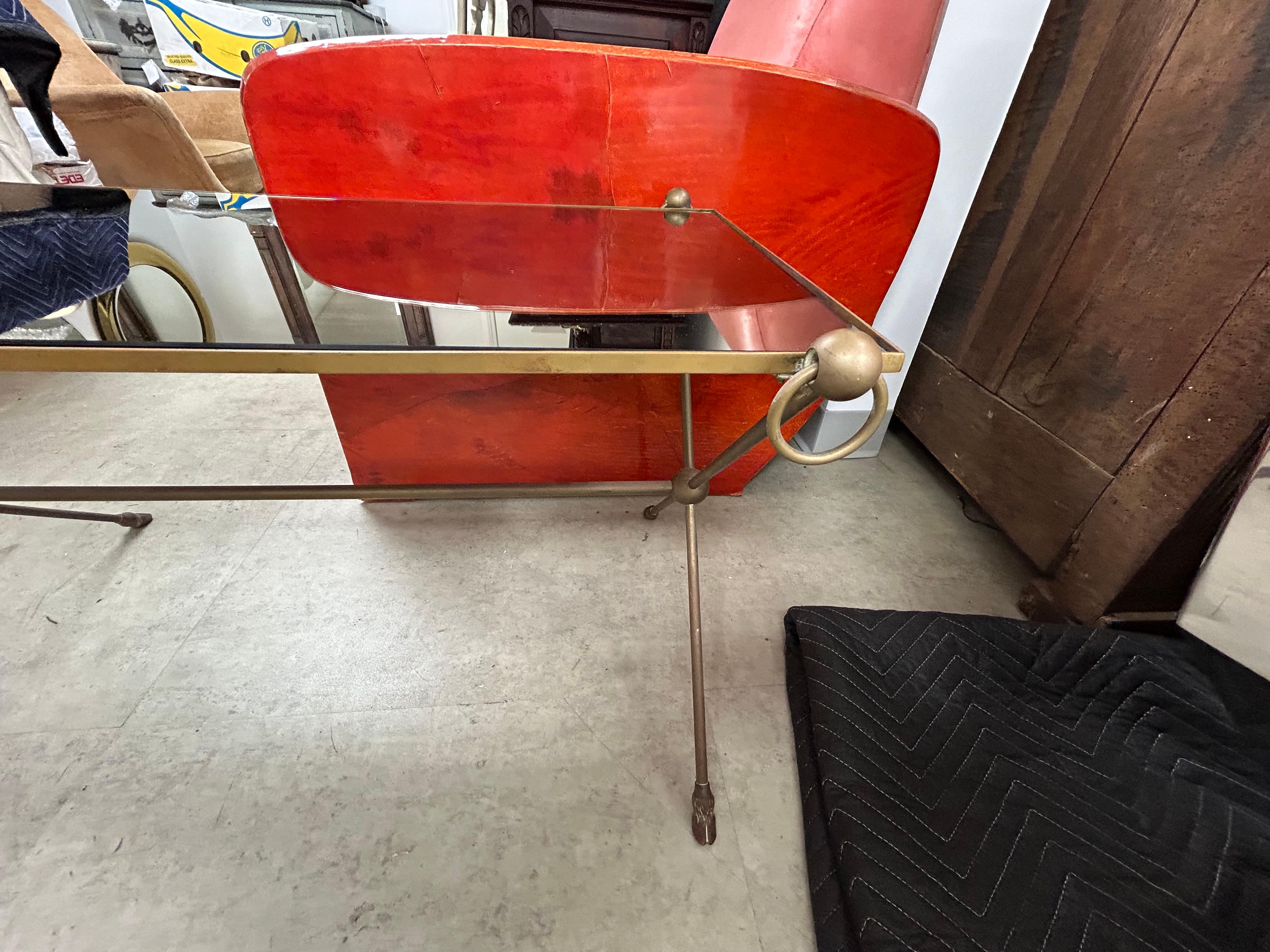 Mid-20th Century French Louis XVI Style Maison Bagués Inspired Bronze Coffee Table