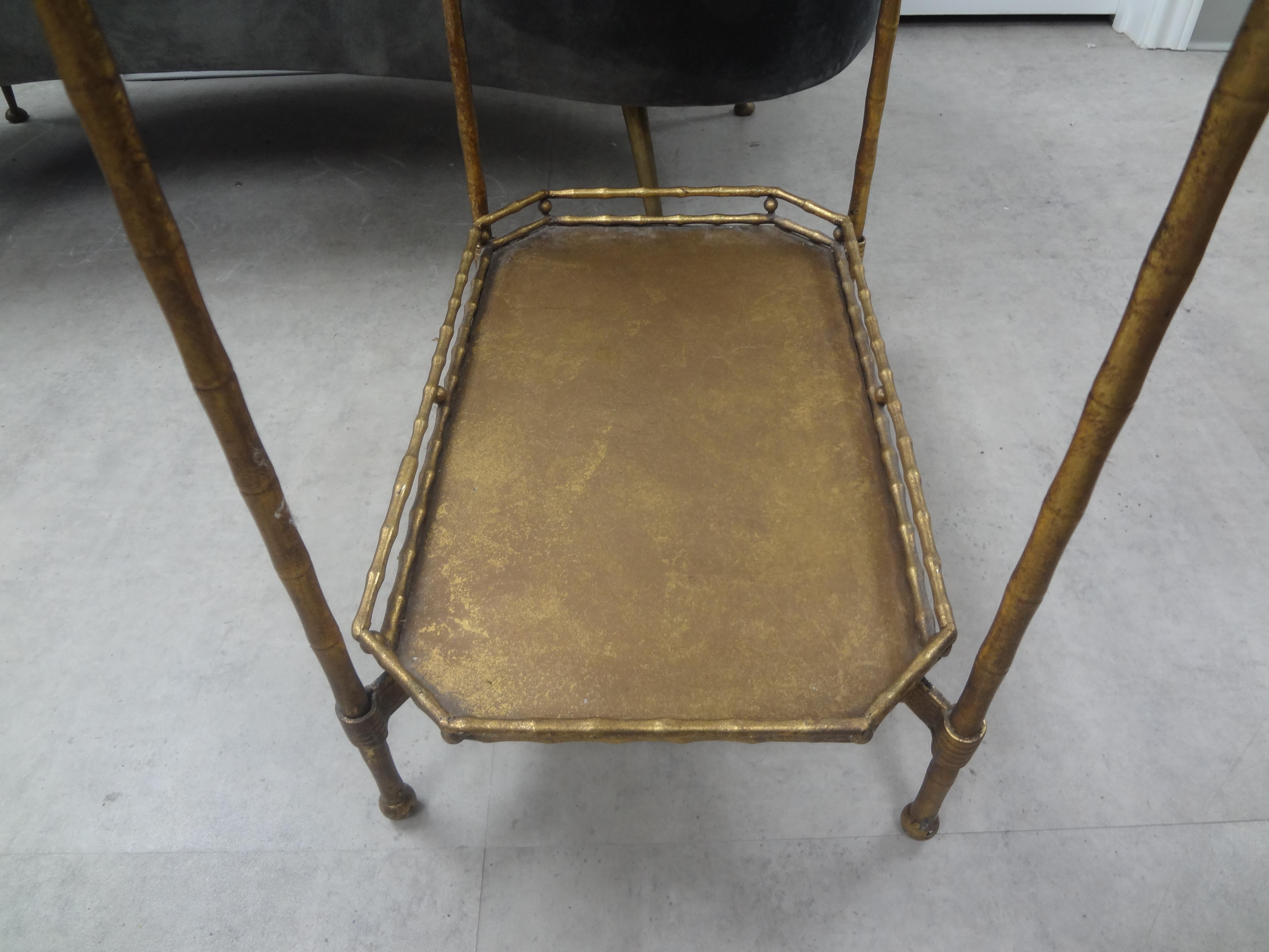 French Louis XVI Style Maison Bagues Inspired Gilt Iron Table or Gueridon 3
