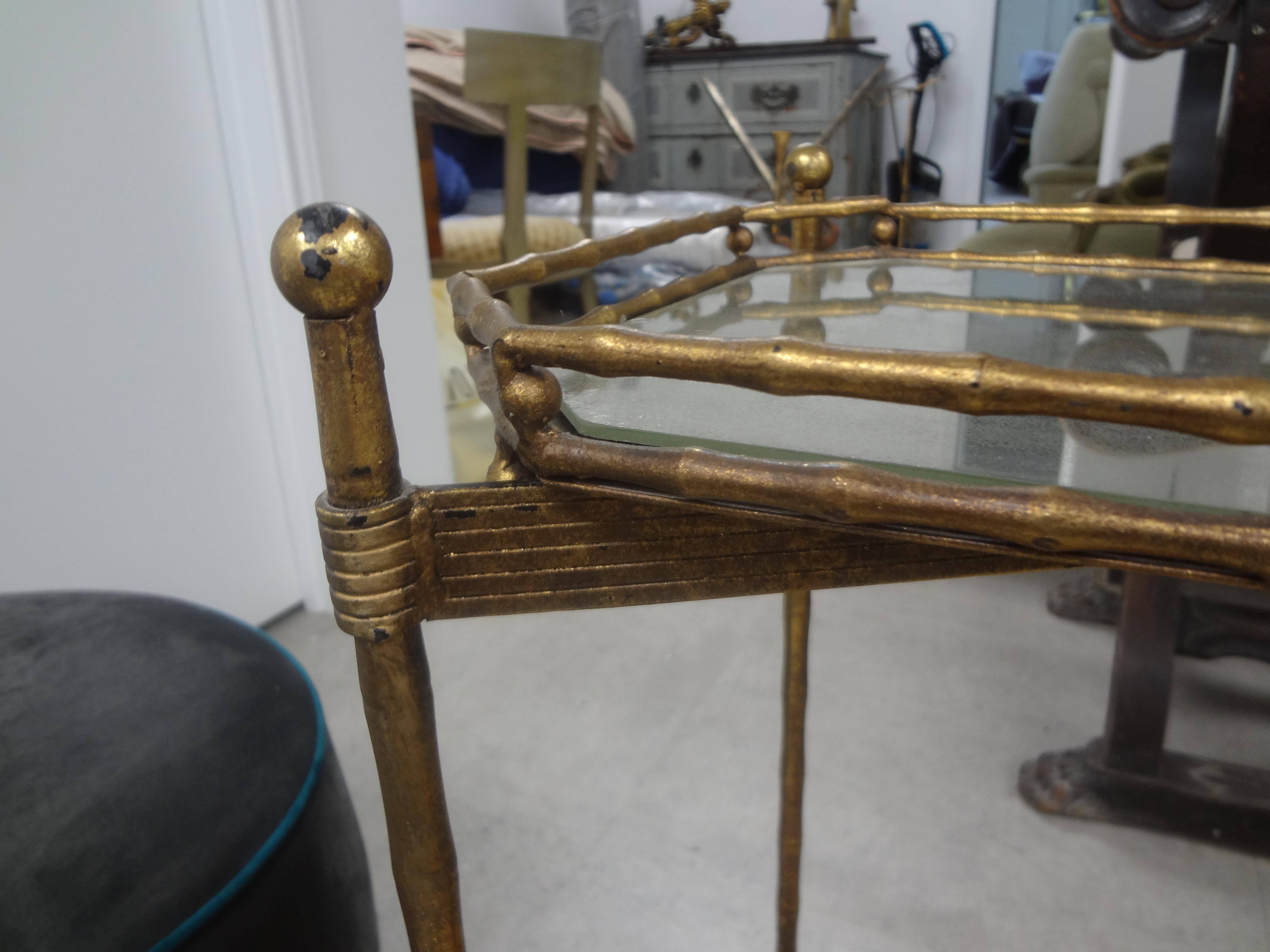 French Louis XVI Style Maison Bagues Inspired Gilt Iron Table or Gueridon 5