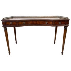 French Louis XVI Style Maitland-Smith Mahogany Desk or Writing Table