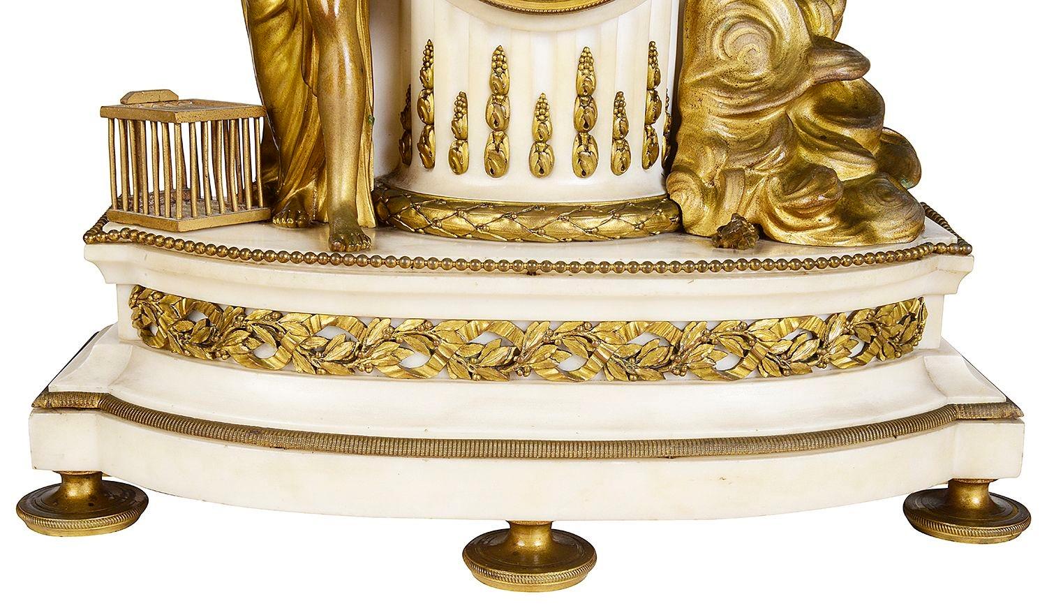 French Louis XVI style mantel clock, 19th Century For Sale 1