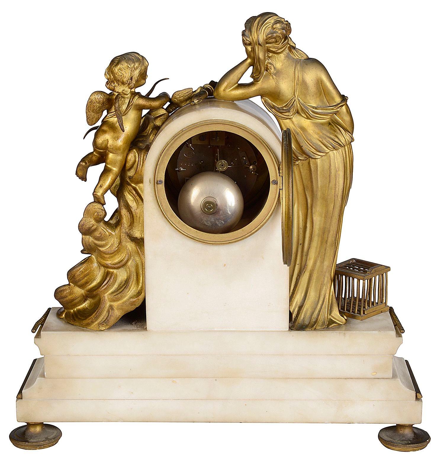 French Louis XVI style mantel clock, 19th Century For Sale 2