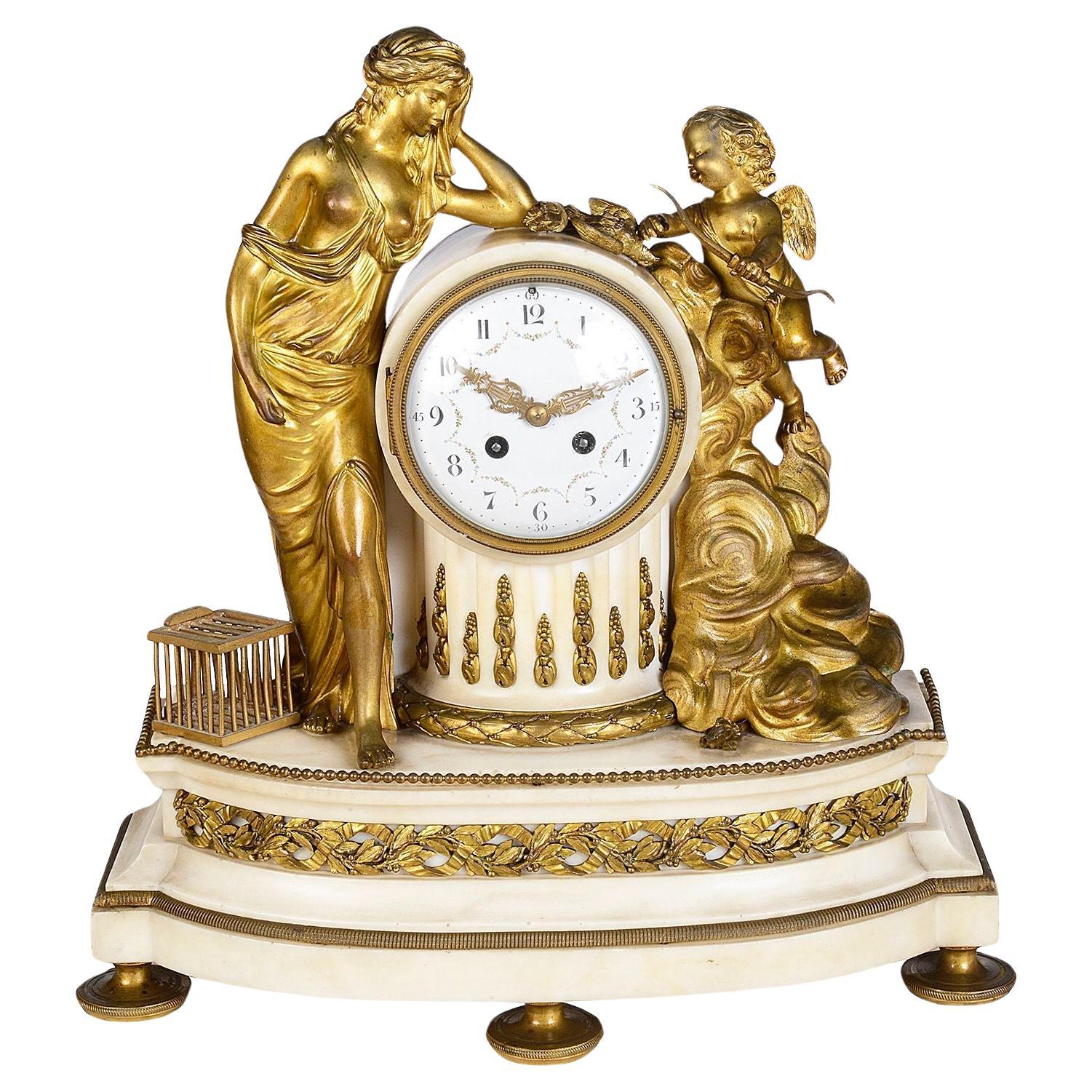 French Louis XVI style mantel clock, 19th Century