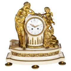 Antique French Louis XVI style mantel clock, 19th Century