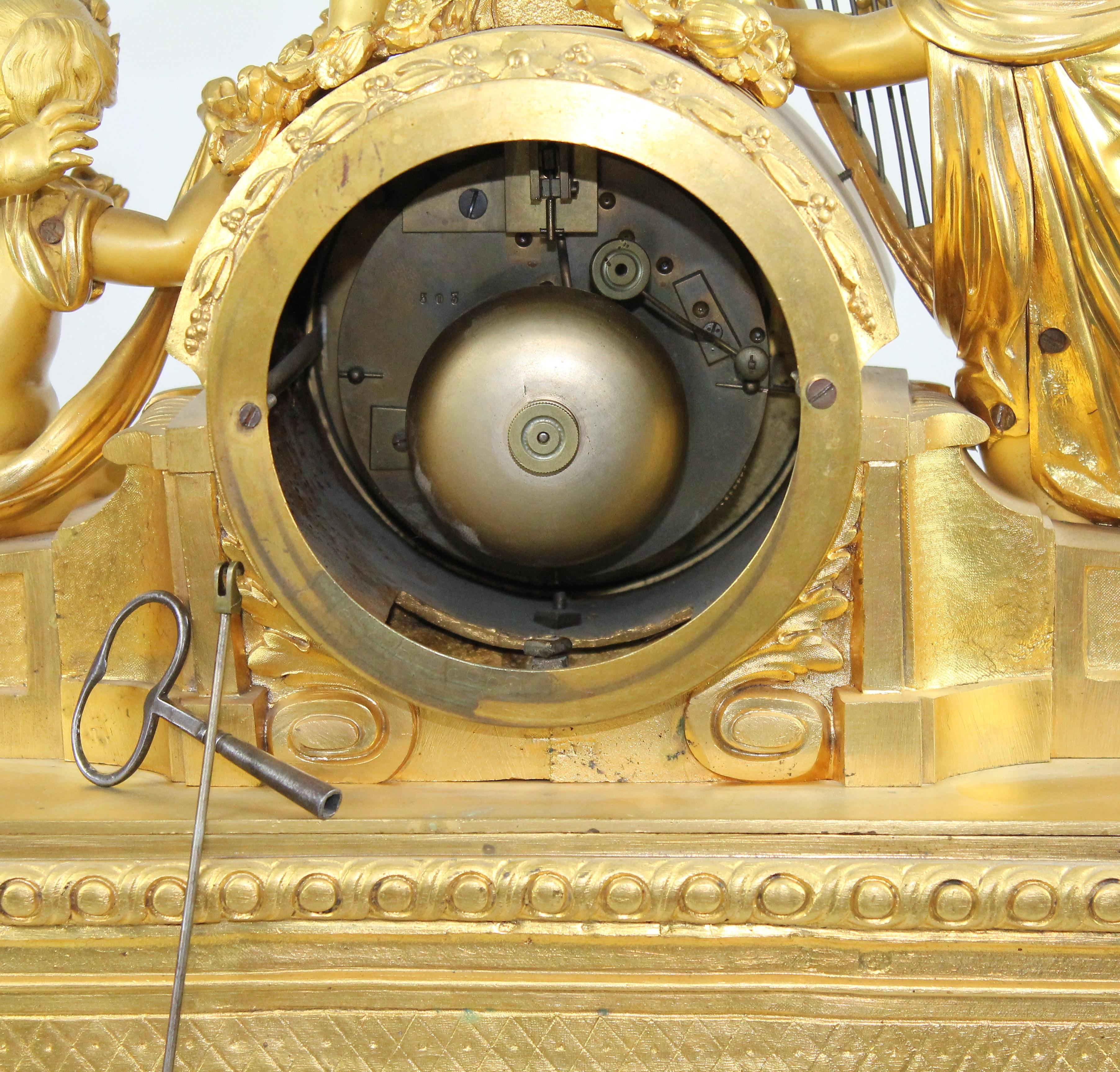 French Louis XVI Style Mantel Clock with Sevres Plaques, circa 1870 11