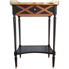 French Louis XVI Style Marble Nightstand