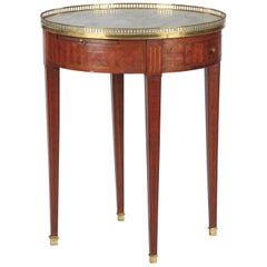 French Louis XVI Style Marble-Top Bouillotte Table, Early 1900s