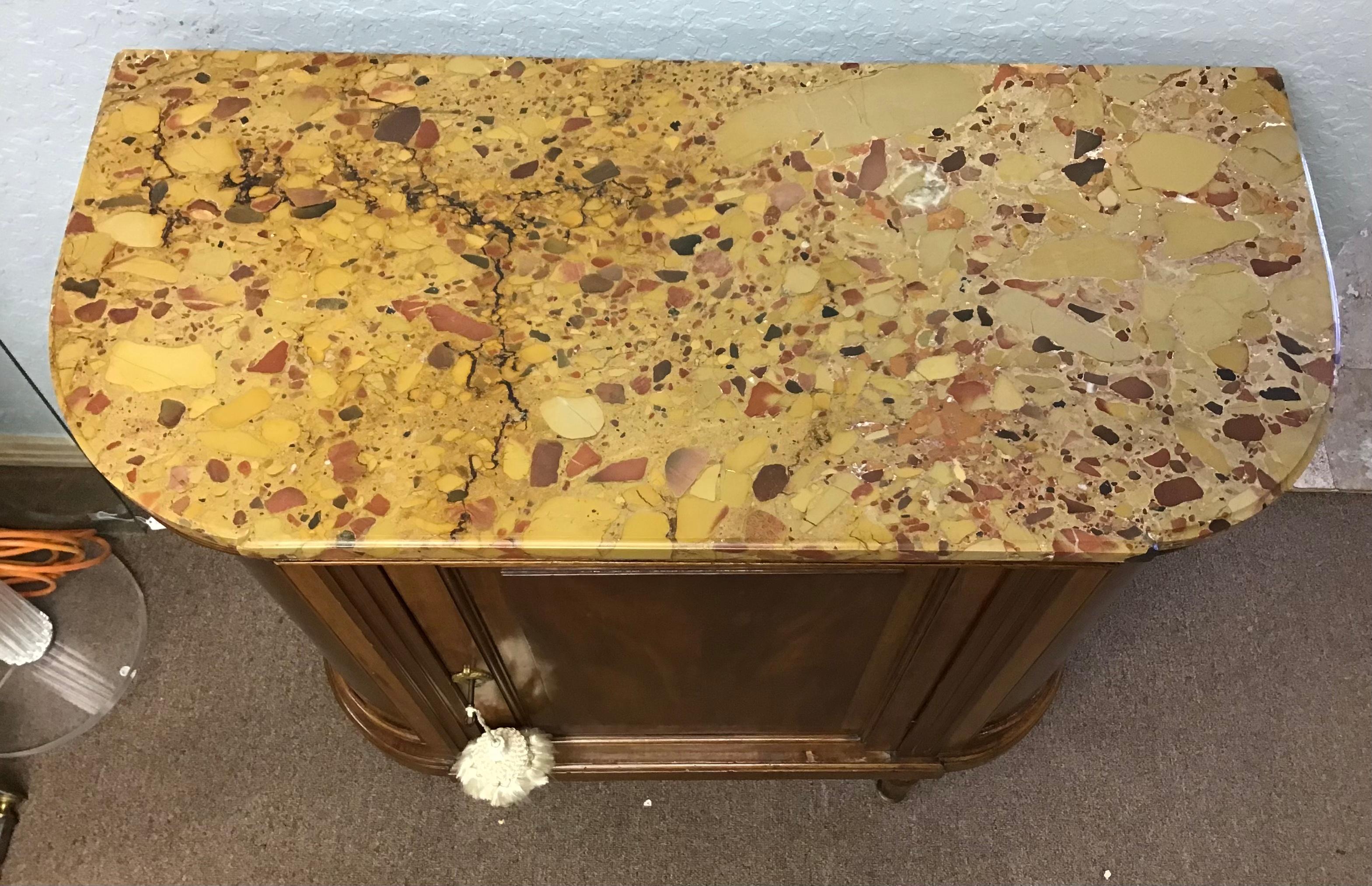French Louis XVI Style Marble Top Buffet Server For Sale 5