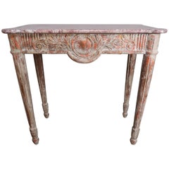 French Louis XVI Style Marble-Top Console