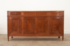French Louis XVI Style Marble Top Enfilade