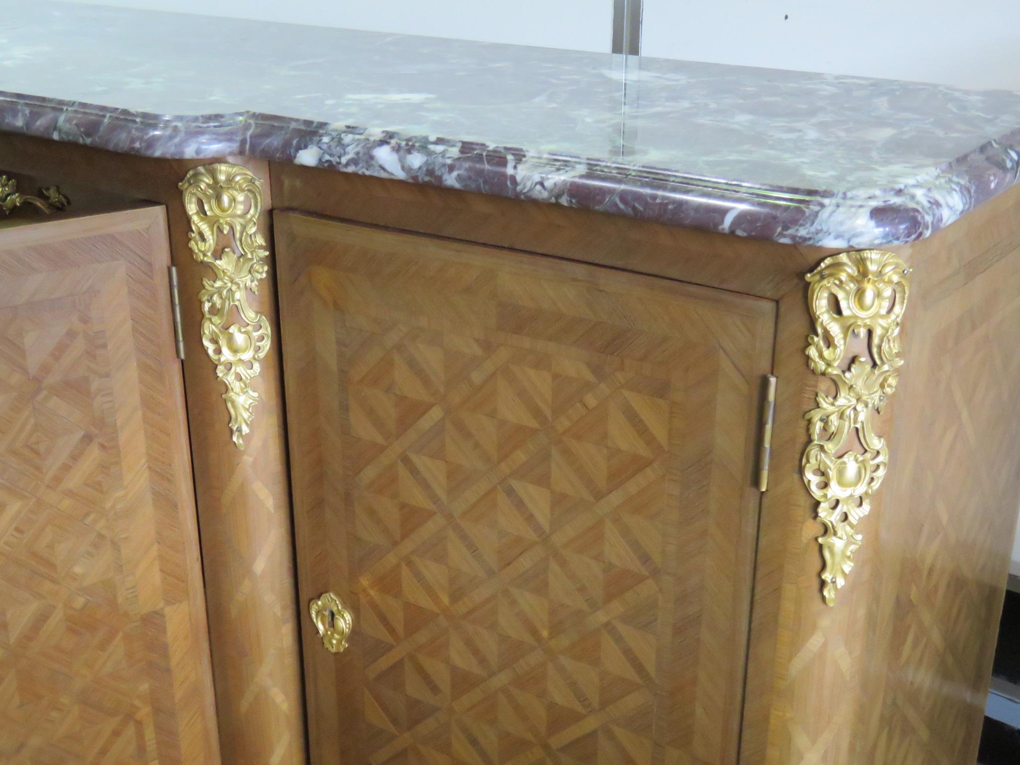 20th Century French Louis XVI Style Marble-Top Sideboard