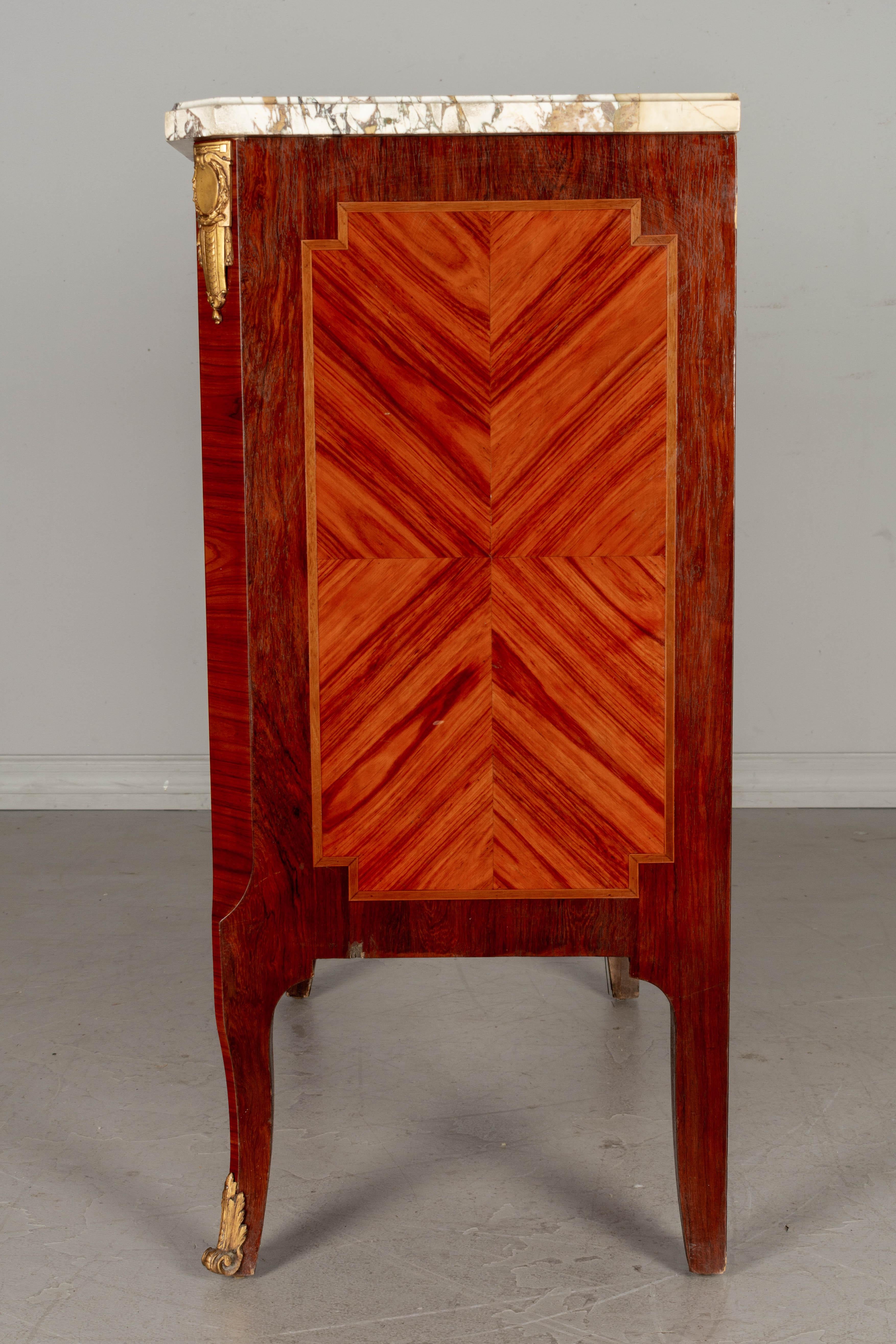 20th Century French Louis XVI Style Marquetry Commode