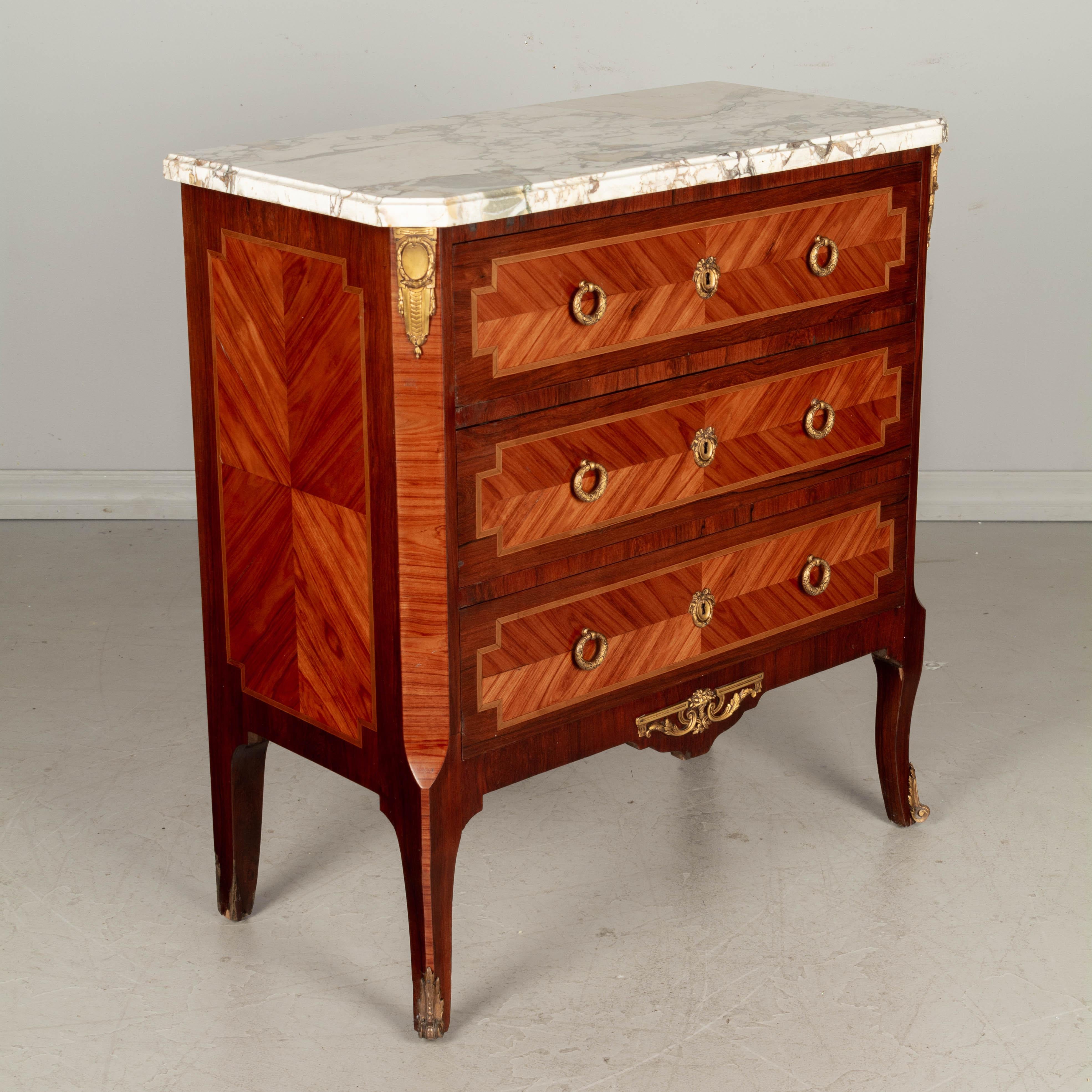 French Louis XVI Style Marquetry Commode 2