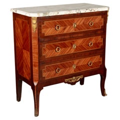 Vintage French Louis XVI Style Marquetry Commode