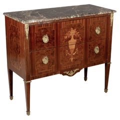 French Louis XVI Style Marquetry Commode