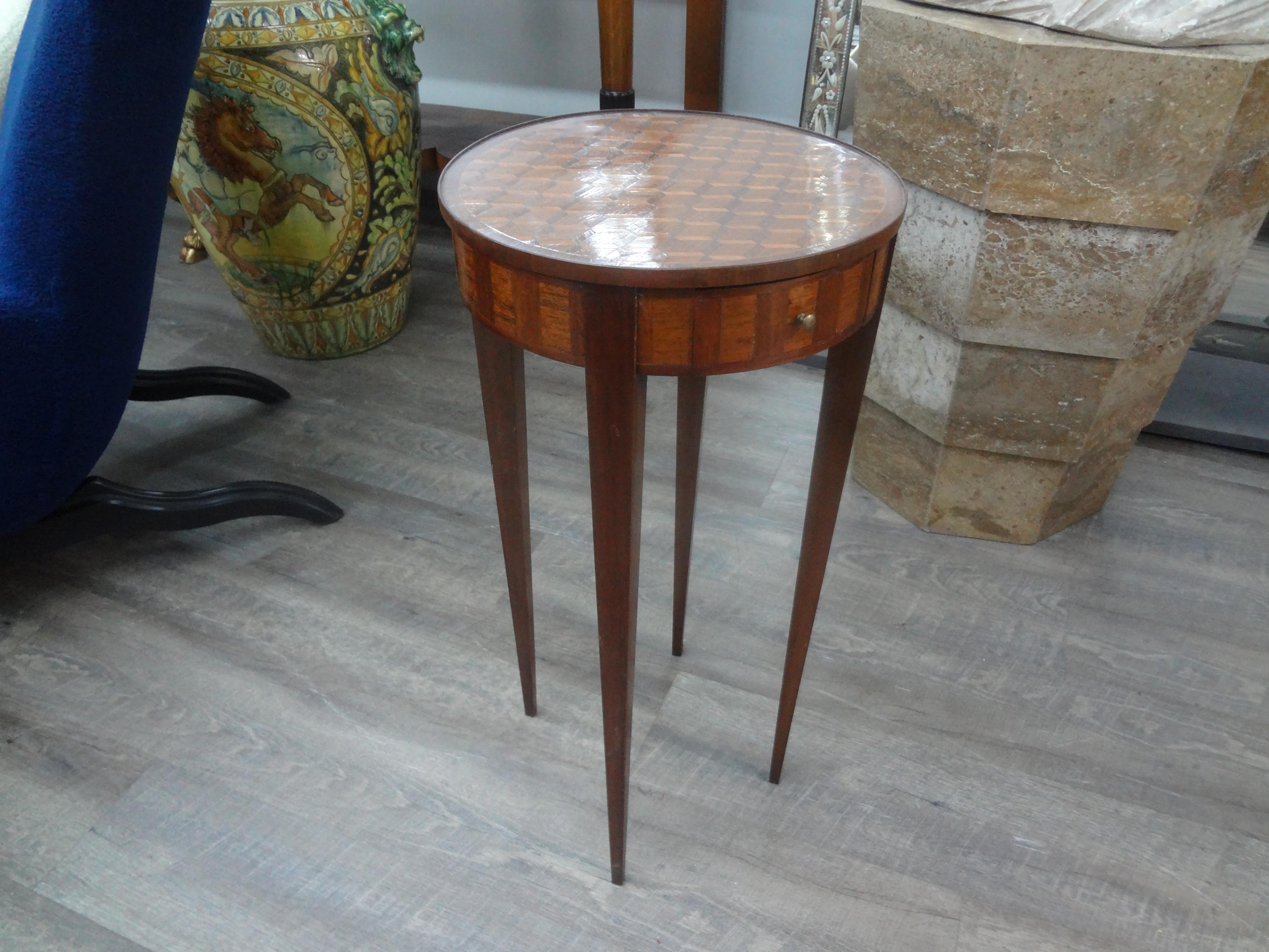 French Louis XVI Style Marquetry Table For Sale 11