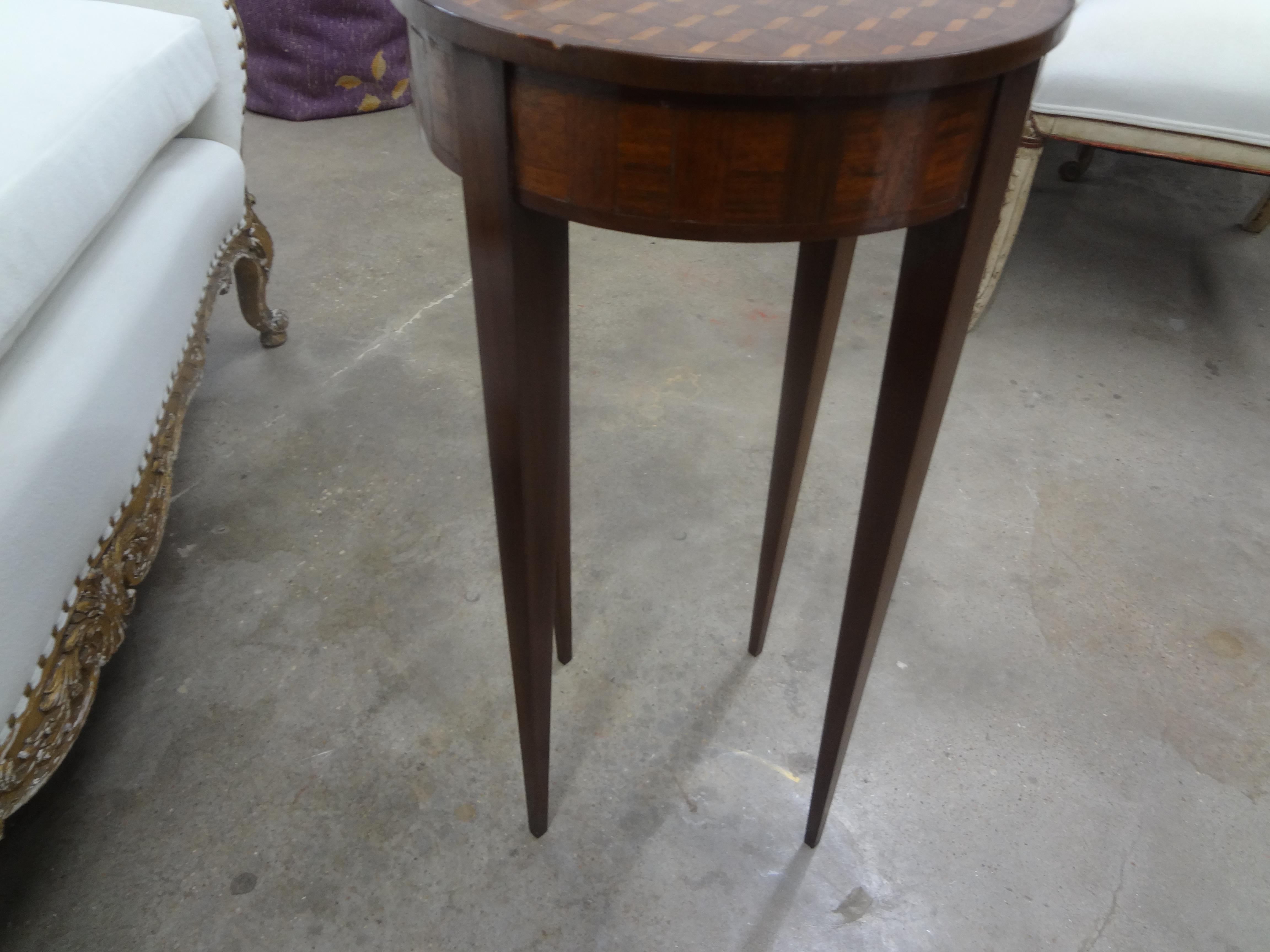 French Louis XVI Style Marquetry Table For Sale 5