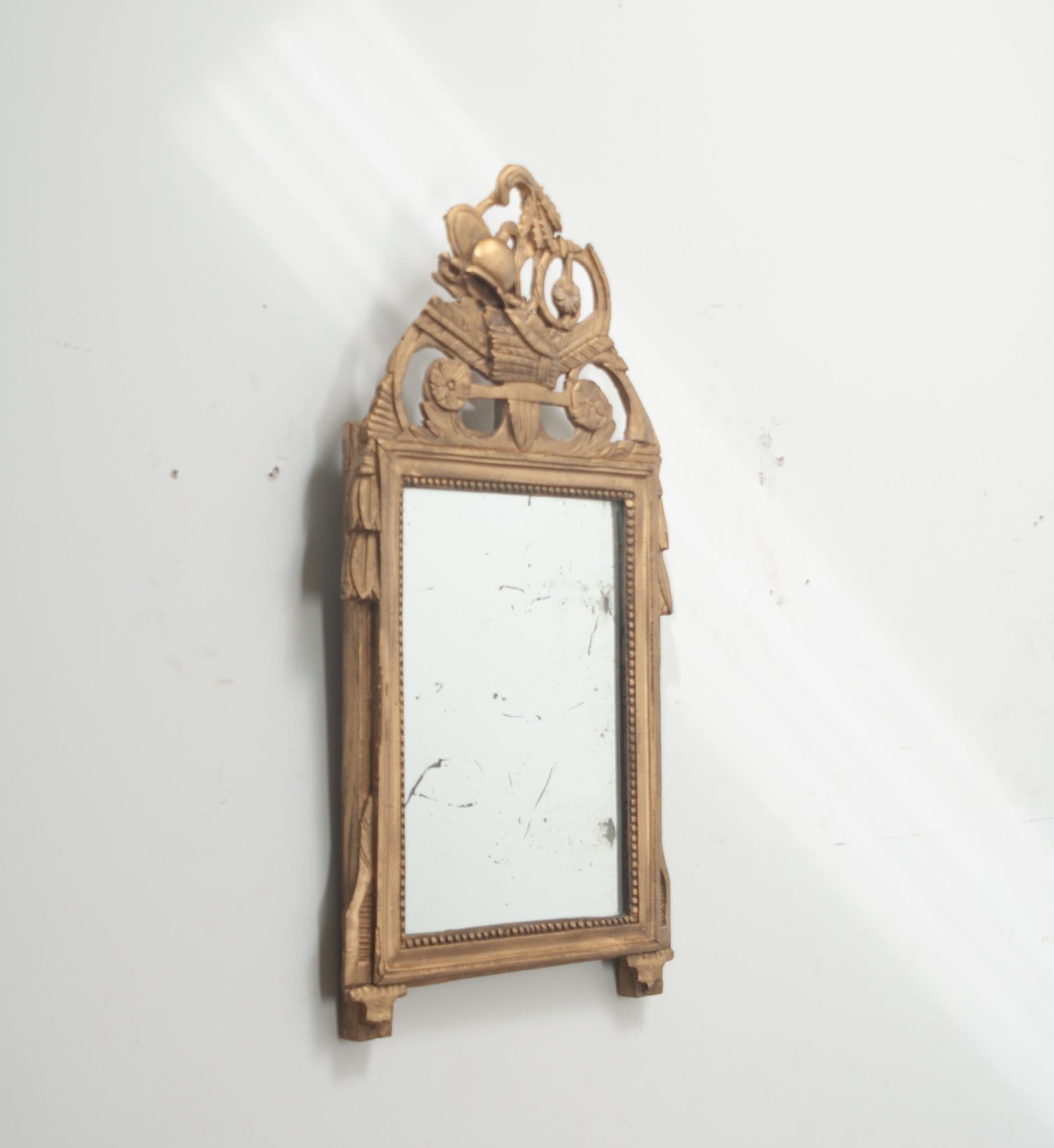Paint French Louis XVI Style Mirror For Sale