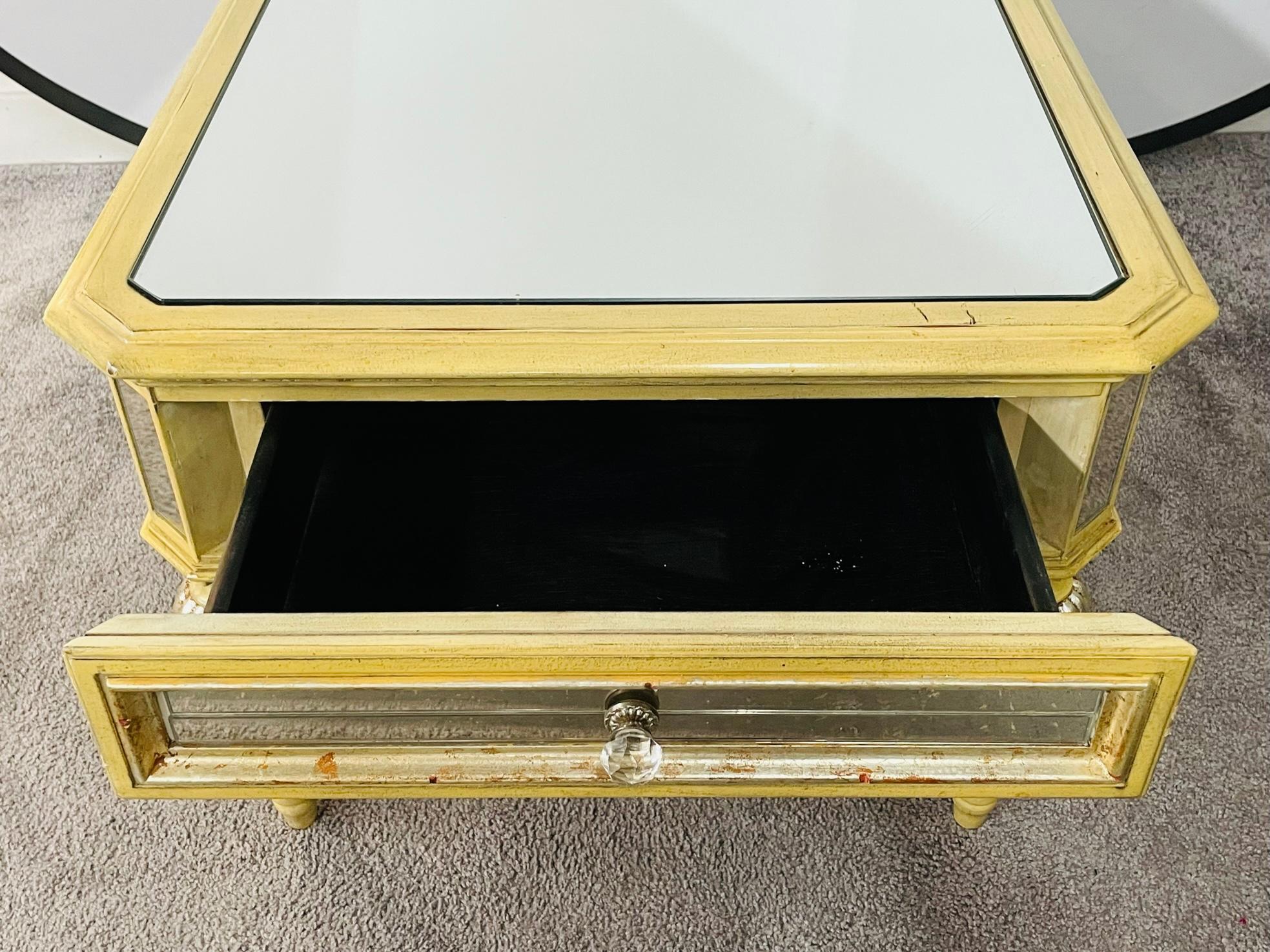 French Louis XVI Style Mirrored Coffee Table 6