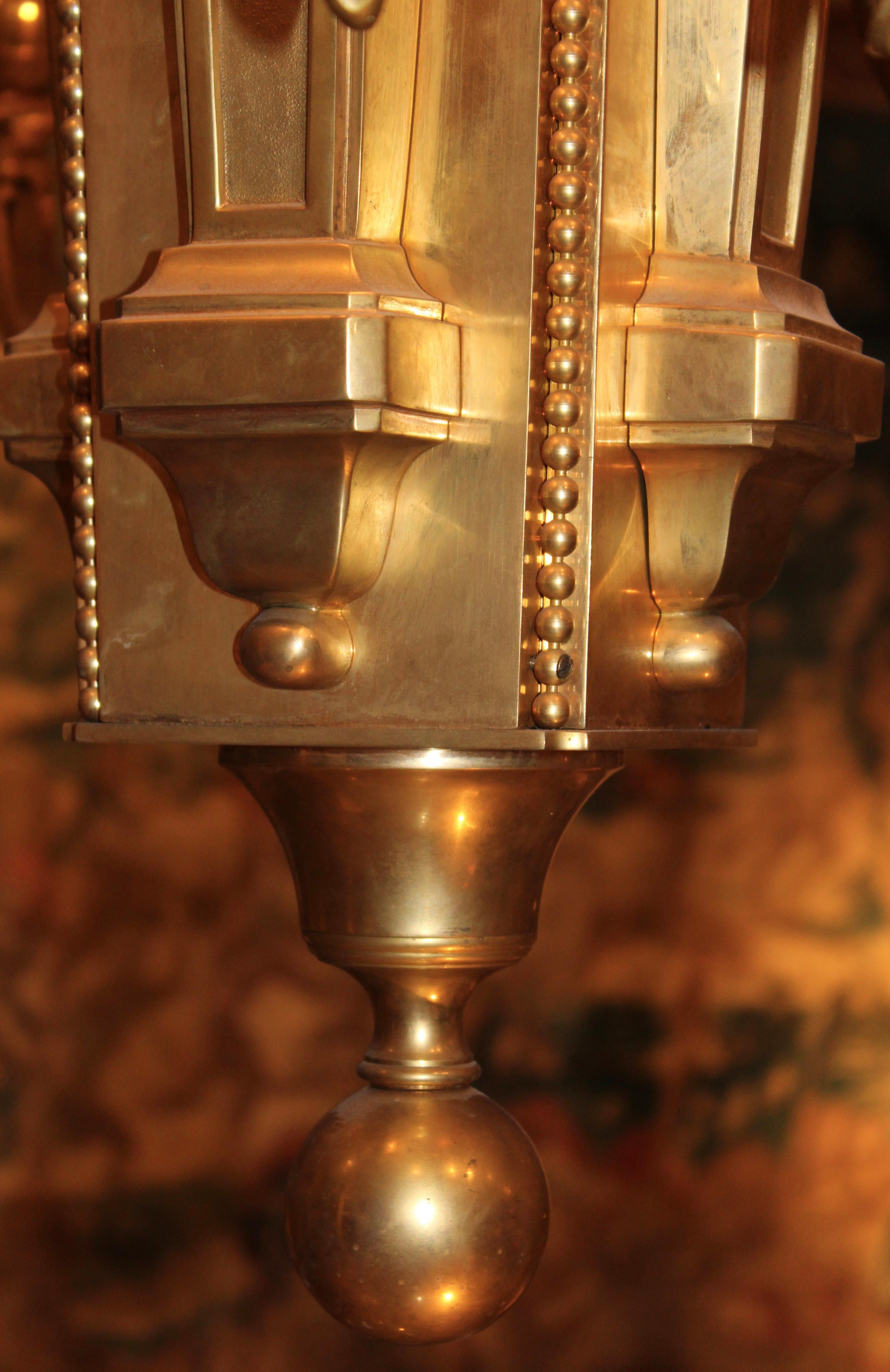 French Louis XVI Style Neoclassical Gilt Bronze Chandelier For Sale 8