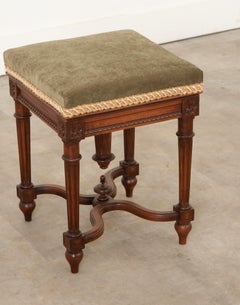French Louis XVI Style Oak Piano Stool