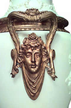 French Louis XVI Style Ormolu and Porcelain Vase