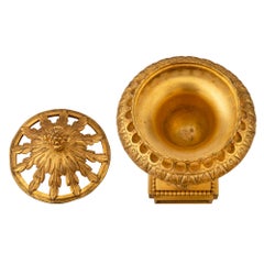 French Louis XVI Style Ormolu and Quartzite de Carelie Potpourri Urns