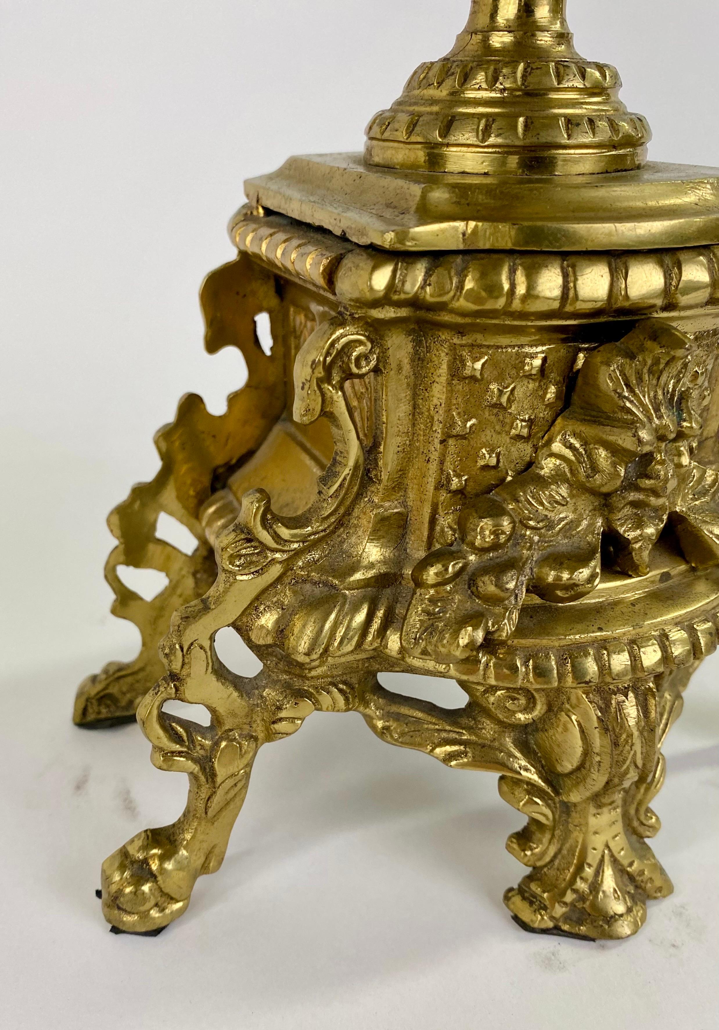 French Louis XVI Style Ormolu Bronze 7 Arms Candelabra, a Pair  For Sale 7